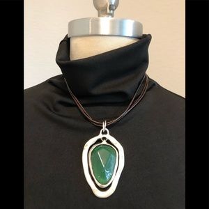 Necklace w/ Green Pendant